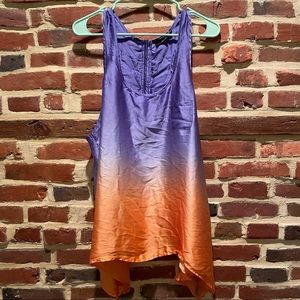 Ombré purple and orange super flowy tank